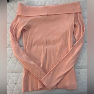 Chic Off-Shoulder Peach Sweater
